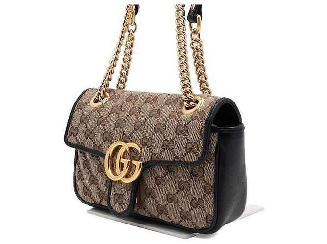 Gucci Mini Borsa a Spalla e Borsa a Tracolla in Tela con Catena Dorata Multicolore - vista 3