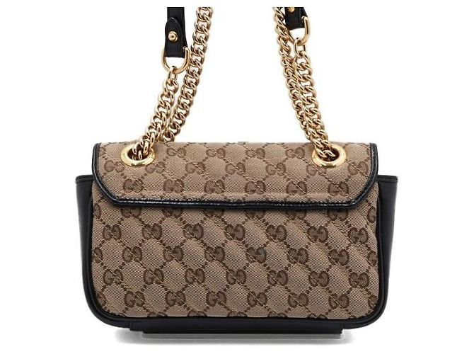 Gucci Mini Borsa a Spalla e Borsa a Tracolla in Tela con Catena Dorata Multicolore - vista 5
