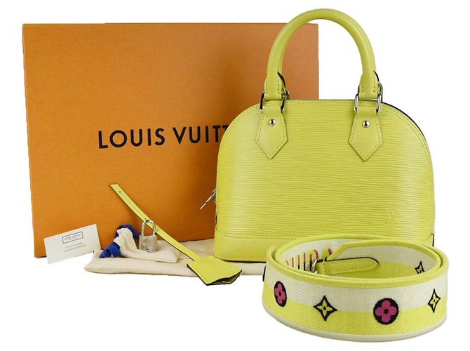 Louis Vuitton Borsa Tote Alma BB Crossbody D'oro - vista 7