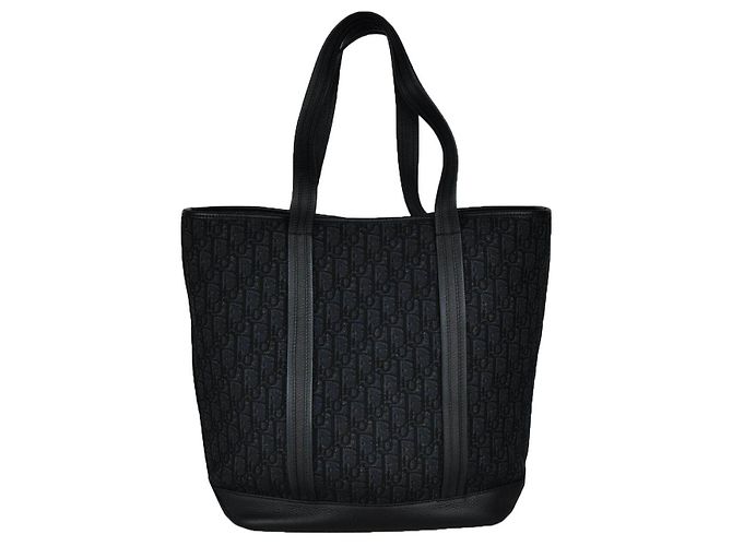 Dior Borsa Tote a Spalla e Crossbody Oblique Nero - vista 3