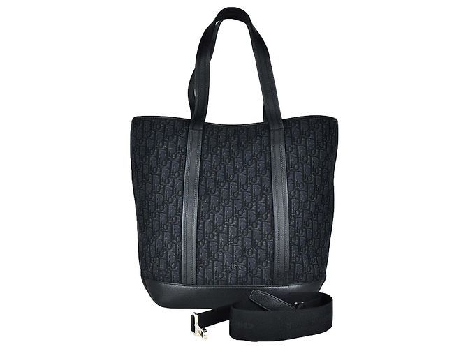 Dior Borsa Tote a Spalla e Crossbody Oblique Nero - vista 6