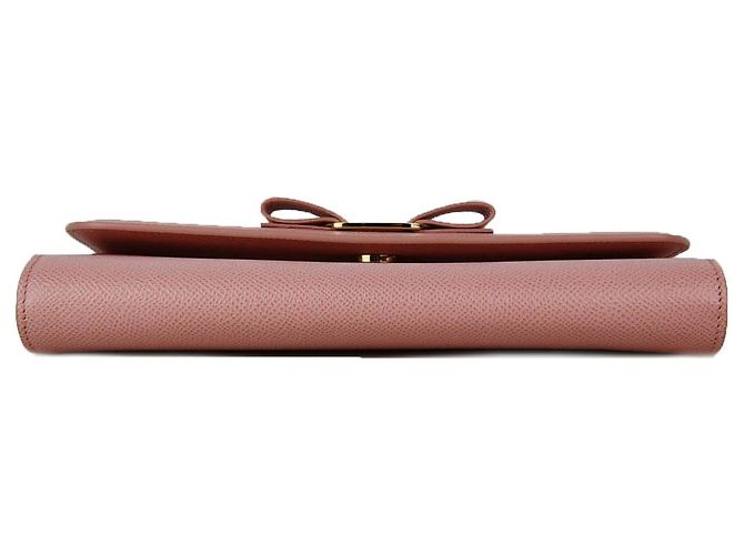 Salvatore Ferragamo Borsa a tracolla con catena e fiocco Rosso - vista 4