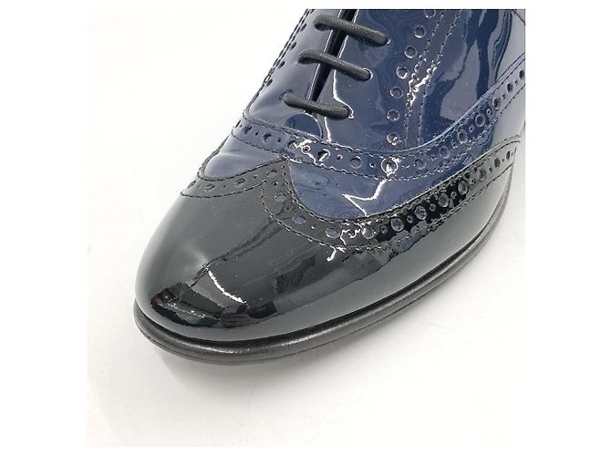 Mocassini Chanel in vernice Blu - vista 5