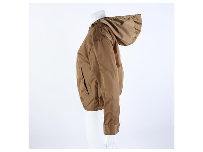 Prada Kapuzenpullover aus Nylon Braun - Ansicht 2