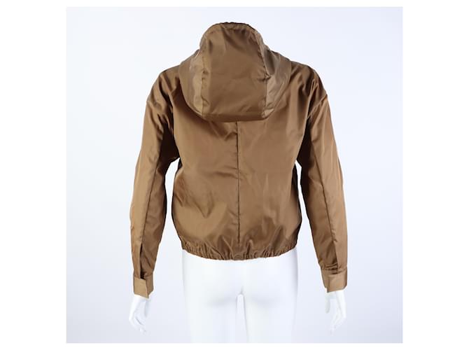Prada Kapuzenpullover aus Nylon Braun - Ansicht 3