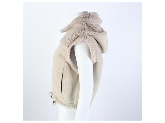 Reversiblere Shearling-Weste Christian Dior Braun - Ansicht 2