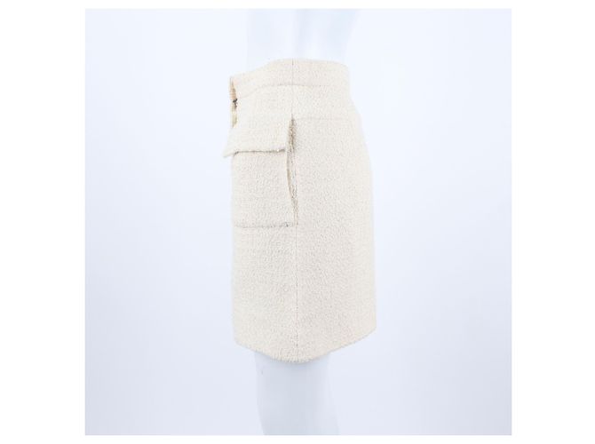 Falda de tweed Chanel Blanco - vista 2