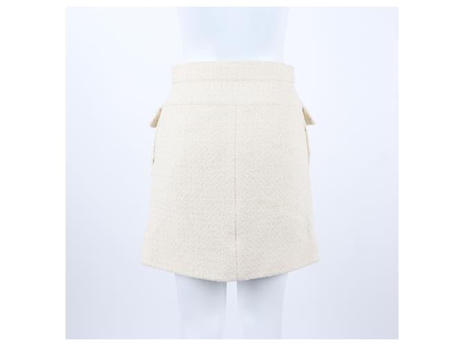Falda de tweed Chanel Blanco - vista 3