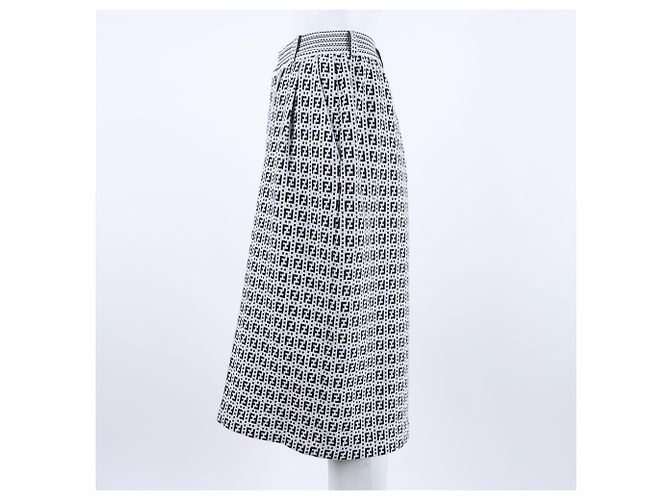 Fendi Banding Knit Pants White - view 2