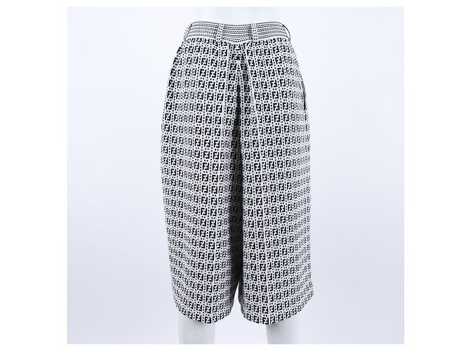 Fendi Banding Knit Pants White - view 3