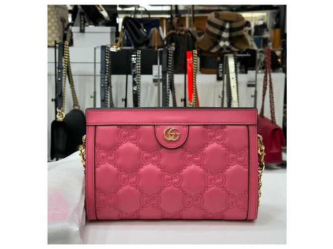Gucci Borsa a tracolla in pelle trapuntata Rosa - vista 3