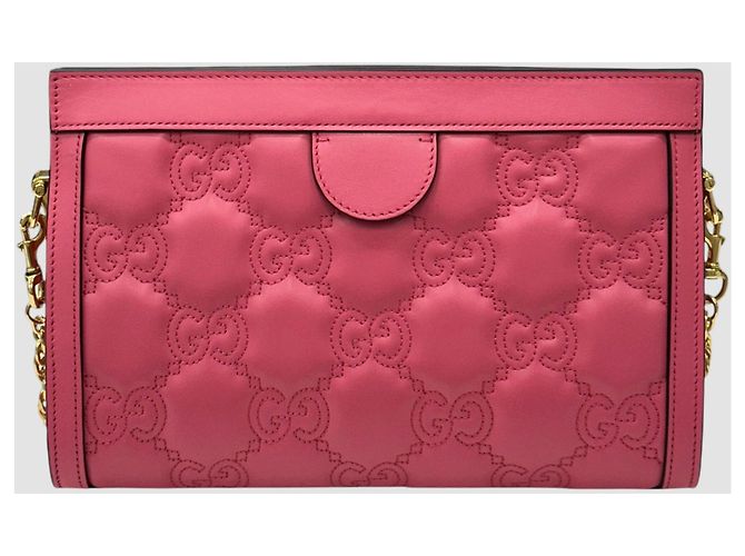 Gucci Borsa a tracolla in pelle trapuntata Rosa - vista 9