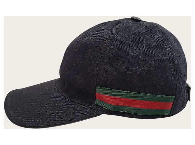 Gucci Black Web GG Canvas Cap - view 2