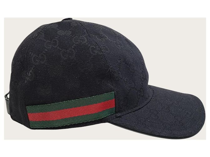 Gucci Black Web GG Canvas Cap - view 3