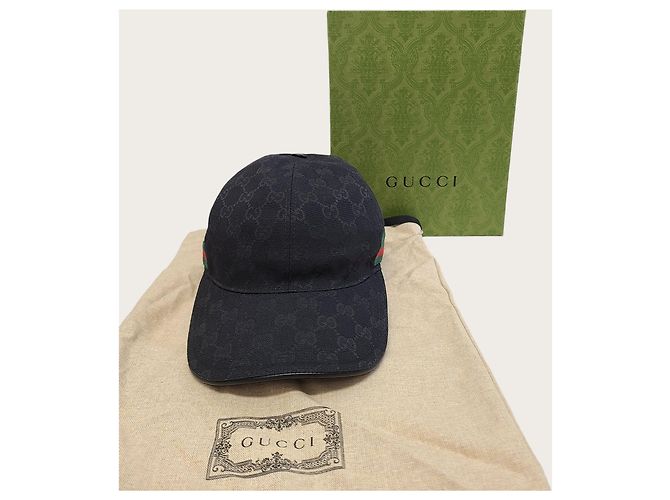 Gucci Black Web GG Canvas Cap - view 6