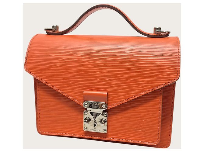 Louis Vuitton Borsa Epi Montsouris Arancione - vista 2