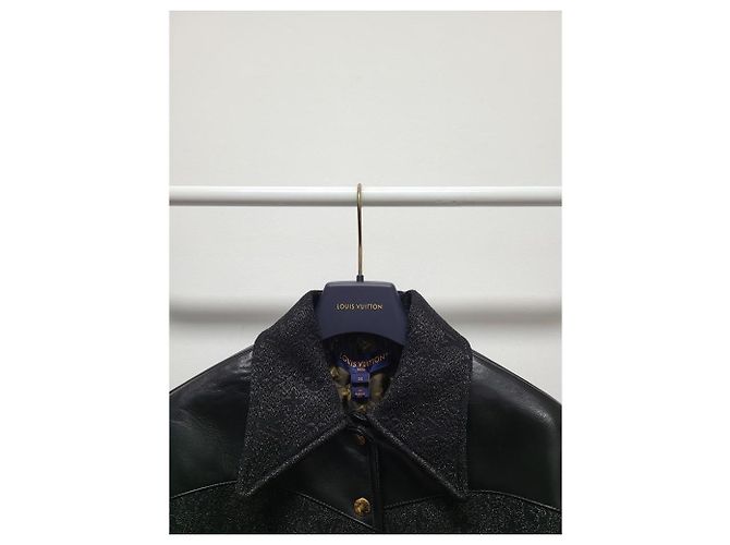 Louis Vuitton Schwarze Bomberjacke mit Monogramm-Glitzer - Ansicht 2