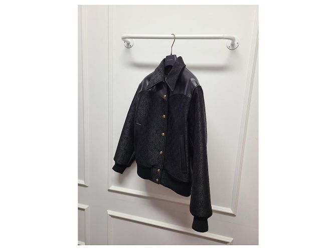Louis Vuitton Schwarze Bomberjacke mit Monogramm-Glitzer - Ansicht 3