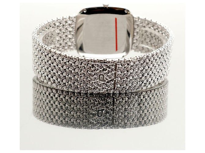 Piaget Tradition Hawk Eye White Gold Medium Men's Watch Onyx Pave Setting Vintage Manual Black - view 20