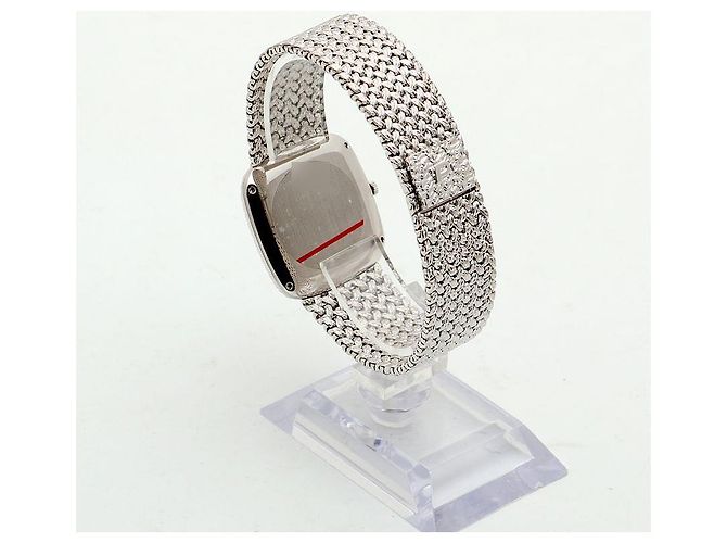 Piaget Tradition Hawk Eye White Gold Medium Men's Watch Onyx Pave Setting Vintage Manual Black - view 5