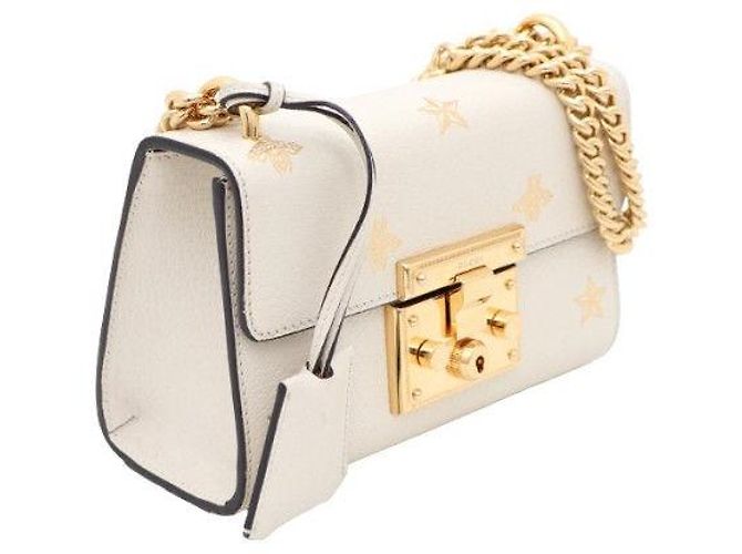 Padlock Gucci Pequena bolsa de ombro com cadeado e corrente Branco - vista 2