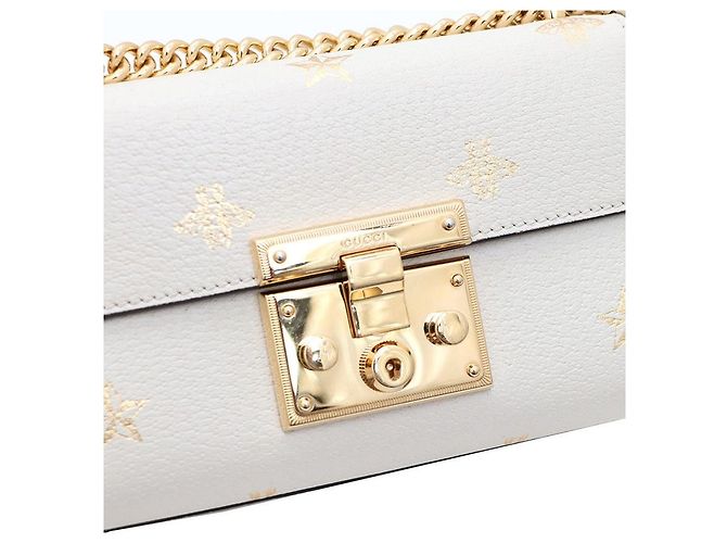 Padlock Gucci Pequena bolsa de ombro com cadeado e corrente Branco - vista 7