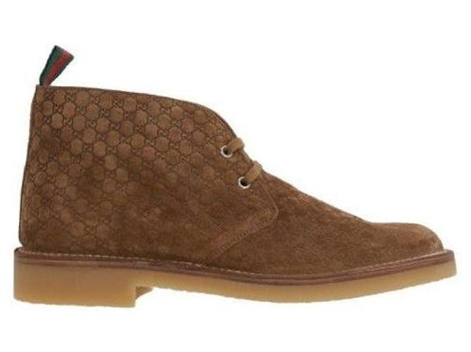 Gucci Suede Ankle Boots AAEYC Braun - Ansicht 4