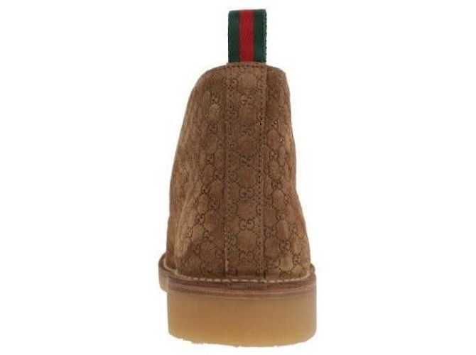Gucci Suede Ankle Boots AAEYC Braun - Ansicht 5