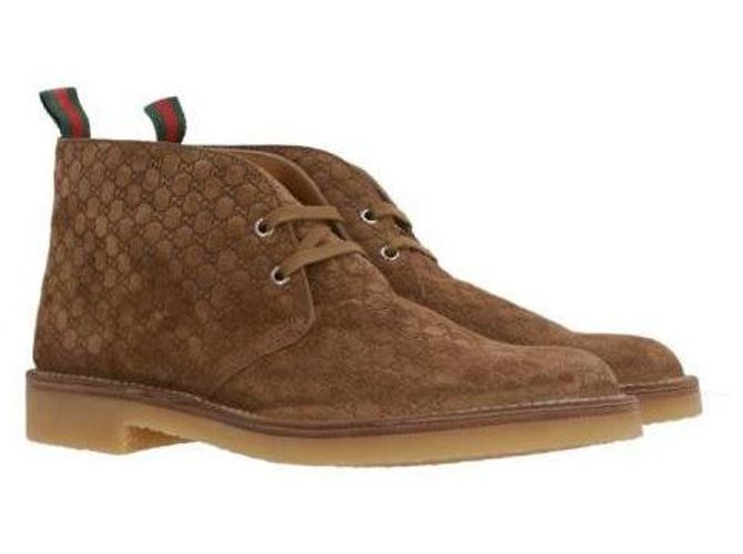 Gucci Suede Ankle Boots AAEYC Braun - Ansicht 7