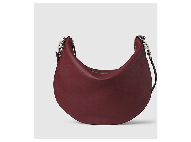 Gucci Nuova Borsa a Spalla Grande in Pelle Rosso Ancora - vista 10