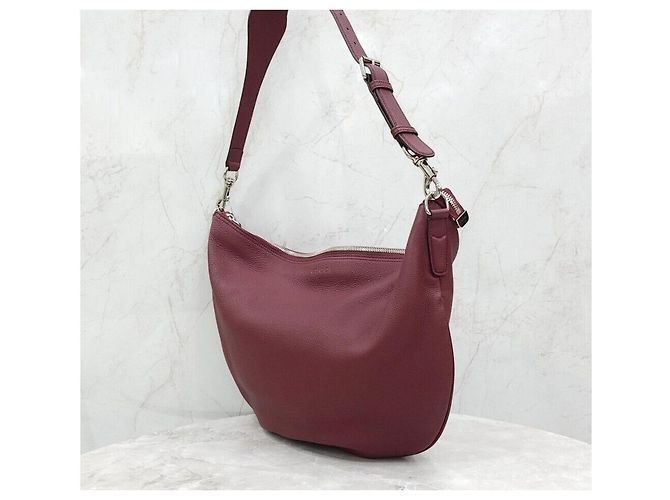 Gucci Nuova Borsa a Spalla Grande in Pelle Rosso Ancora - vista 2