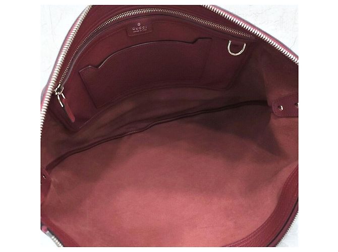 Gucci Nuova Borsa a Spalla Grande in Pelle Rosso Ancora - vista 7