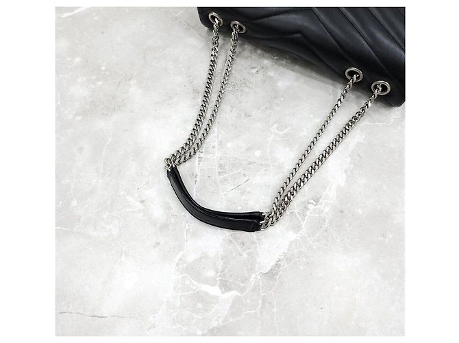 Saint Laurent Borsa a tracolla in pelle trapuntata Lulu Medium - vista 4