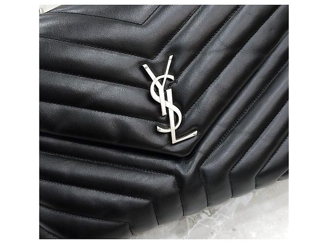 Saint Laurent Borsa a tracolla in pelle trapuntata Lulu Medium - vista 5