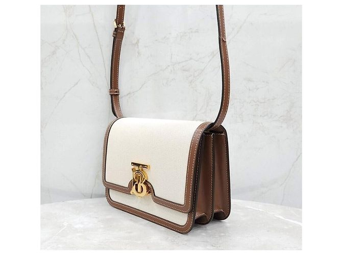 Burberry Borsa a tracolla TV TB Canvas Argento - vista 2