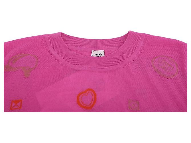 Hermès Suéter ligero de manga larga Candy Libris Rosa - vista 10