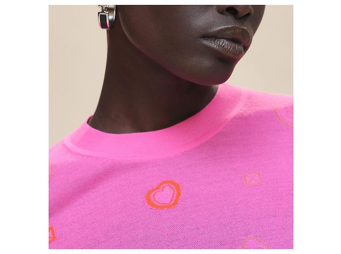 Hermès Suéter ligero de manga larga Candy Libris Rosa - vista 8