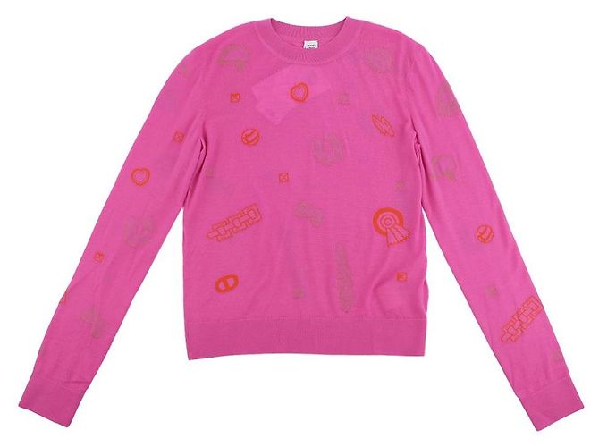 Hermès Suéter ligero de manga larga Candy Libris Rosa - vista 9