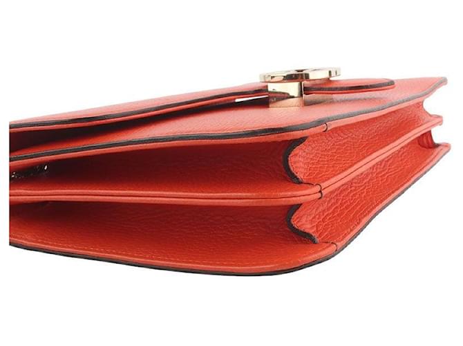 Gucci Borsa a Spalla con Catena Interlocking GG Medium (Receipt) Arancione - vista 5