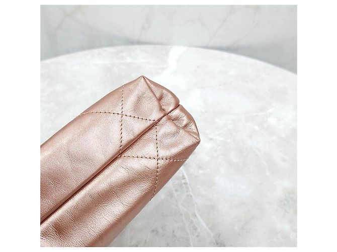 Chanel Nuova Mini Borsa a Catena Rosa Oro Chip Interno Multicolore - vista 6