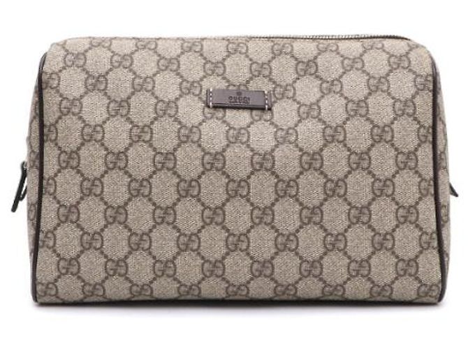 Gucci Pochette in tela GG Supreme Marrone - vista 10