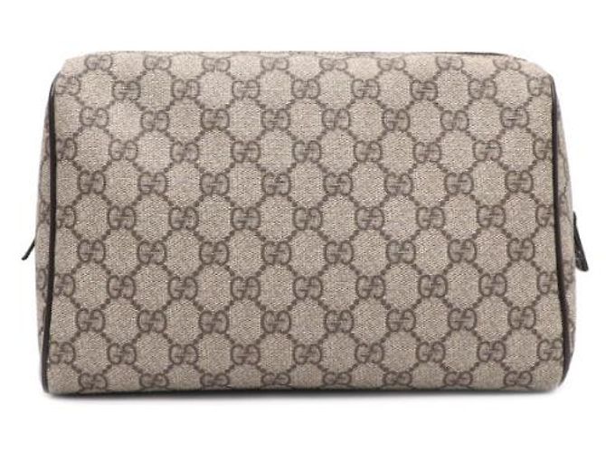 Gucci Pochette in tela GG Supreme Marrone - vista 12