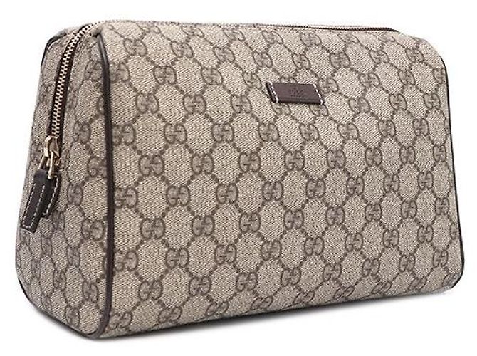 Gucci Pochette in tela GG Supreme Marrone - vista 2