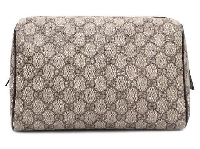 Gucci Pochette in tela GG Supreme Marrone - vista 3
