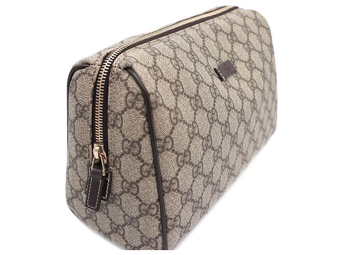 Gucci Pochette in tela GG Supreme Marrone - vista 5