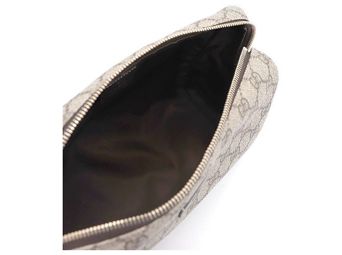 Gucci Pochette in tela GG Supreme Marrone - vista 8