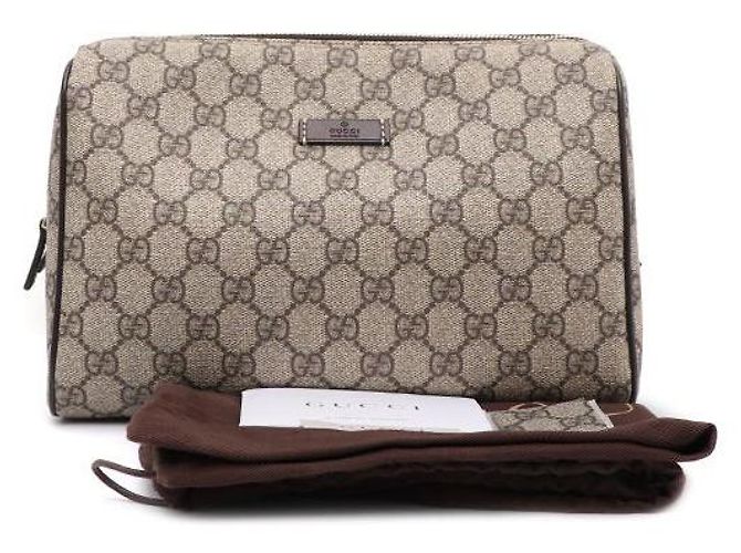 Gucci Pochette in tela GG Supreme Marrone - vista 9