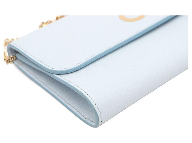 Salvatore Ferragamo Borsa a tracolla Gancini WOC Chain Blu - vista 5