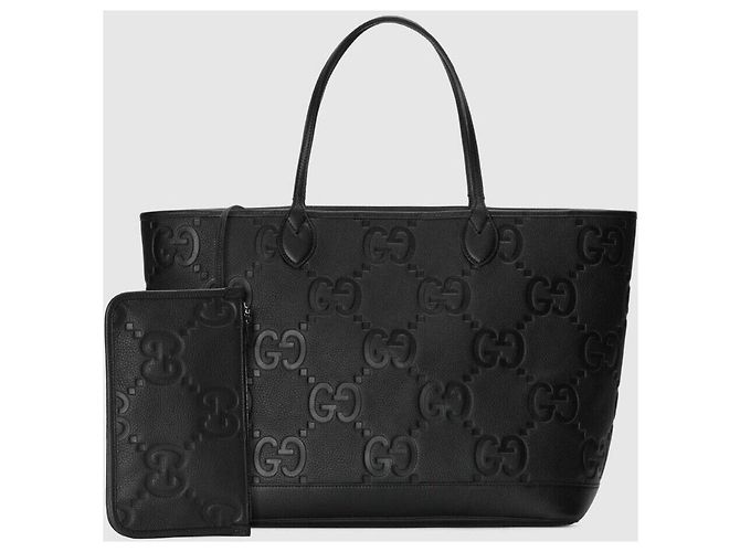 Gucci Nova bolsa shopper Jumbo Large em couro preto - vista 10