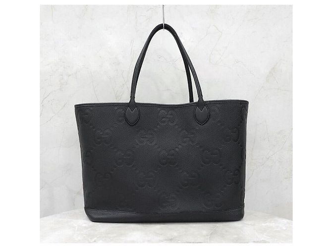 Gucci Nova bolsa shopper Jumbo Large em couro preto - vista 3